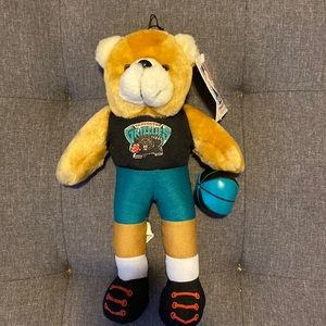 Vintage Vancouver Grizzlies NBA Stuffed Teddy Bear Plush Toy *New with Tags* 90s
